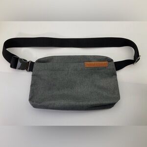 John Varvatos Charcoal Belt Bag